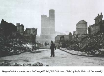 Hagenbrücke nach dem Luftangriff 14./15. Oktober 1944