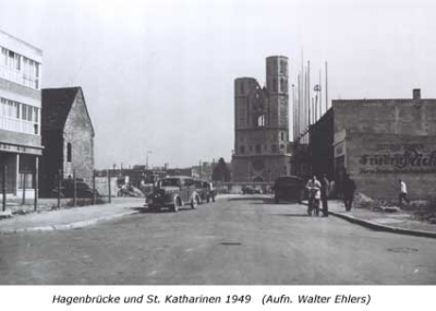 Hagenbrücke und St. Katharinen 1949