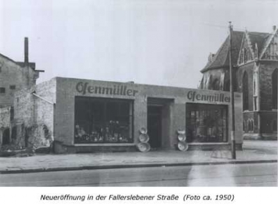 Neueröffnung in der Fallersleber Straße (Foto ca. 1950)